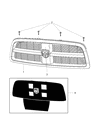 Ram 2500 Grille Diagram - 1VV19TZZAA