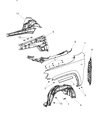 Dodge Durango Fender Diagram - 55369734AA