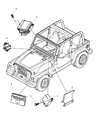 Jeep Wrangler Air Bag Control Module Diagram - 56010533AA