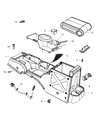 Jeep Center Console Base Diagram - 1FG73BD5AB