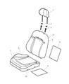 2004 Jeep Liberty Seat Cushion Diagram - 5093976AA