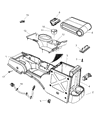 Jeep Center Console Base Diagram - 1FG751D5AB