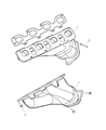 Dodge Charger Exhaust Manifold Diagram - 5037632AD