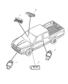 Dodge Dakota Air Bag Control Module Diagram - 68003925AA