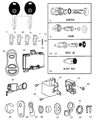 Jeep Ignition Lock Cylinder Diagram - 5003843AB