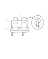 2007 Dodge Caravan Seat Cushion Diagram - 1HH341D5AA