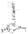 2008 Dodge Caliber Coil Springs Diagram - 5105842AC