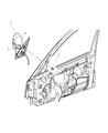 2007 Jeep Liberty Car Mirror Diagram - 55155842AG