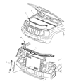Jeep Grand Cherokee Radiator Support Diagram - 55136273