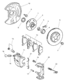 Chrysler Crossfire Brake Caliper Bracket Diagram - 68002761AA