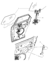 Dodge Magnum Window Regulator Diagram - 5065473AB