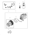 Ram 1500 A/C Compressor Diagram - 68158901AE