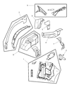 2004 Chrysler Sebring Wheelhouse Diagram - 4878381AD