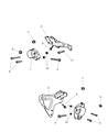 Dodge Dakota Engine Mount Bracket Diagram - 52022031AC