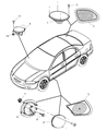 2005 Chrysler Sebring Car Speakers Diagram - 5081023AB