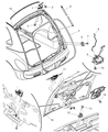 Chrysler PT Cruiser Tailgate Handle Diagram - ZK71WS2AC