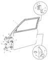 Jeep Cherokee Door Check Diagram - 55235571AB