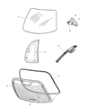 Chrysler PT Cruiser Windshield Diagram - 5083396AA