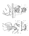 Dodge Ram Van ABS Control Module Diagram - 52010469AG