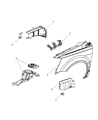 Dodge Grand Caravan Fender Diagram - 68029128AA