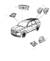 2011 Dodge Durango A/C Switch Diagram - 55111865AG