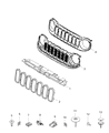 Jeep Renegade Grille Diagram - 6RZ57TZZAA