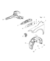 Chrysler 200 Fender Diagram - 68143657AA