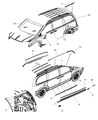 2009 Dodge Grand Caravan Door Seal Diagram - 5020840AB