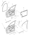 Dodge Durango Door Seal Diagram - 55257406AA