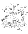 Dodge Durango Center Console Base Diagram - ZM471D5AA