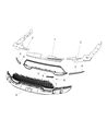Dodge Durango Grille Diagram - 6XF57SZ7AA