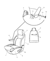 2001 Dodge Ram Wagon Seat Cover Diagram - WF871T5AA