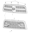 Ram 3500 Grille Diagram - 68260704AB