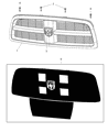 Ram 5500 Grille Diagram - 68001467AB