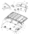 2002 Dodge Caravan Sun Visor Diagram - TS03TL2AB