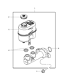 Chrysler Aspen Brake Master Cylinder Diagram - 68003625AA