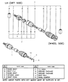Chrysler Sebring Axle Shaft Diagram - MR357811