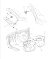 1999 Chrysler Sebring Sun Visor Diagram - RG051X9AC