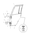 1998 Jeep Grand Cherokee Door Hinge Diagram - 55076202