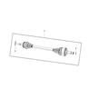 2015 Dodge Challenger Axle Shaft Diagram - 68277002AA