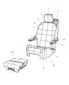 2008 Dodge Grand Caravan Armrest Diagram - 1HU621S3AA