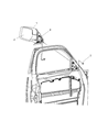2008 Dodge Nitro Car Mirror Diagram - 55157452AI