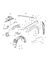 Dodge Journey Fender Diagram - 5076731AD