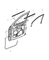 Dodge Durango Window Run Diagram - 55399169AE