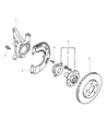 Chrysler Sebring Brake Dust Shield Diagram - MR370862