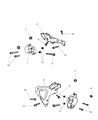 Dodge Dakota Engine Mount Bracket Diagram - 52022032AB