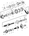 Dodge Ram 2500 Transfer Case Output Shaft Snap Ring Diagram - 4856643