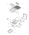 Dodge Durango Armrest Diagram - 1YU741X9AC