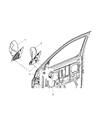 2005 Dodge Ram 3500 Car Mirror Diagram - 55077442AE