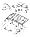 2001 Dodge Caravan Sun Visor Diagram - TR97TL2AA